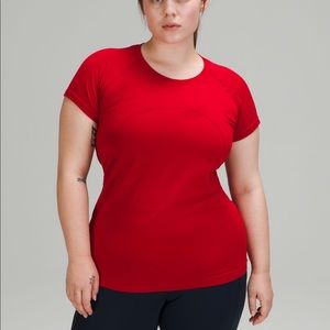 lululemon red swift tech short sleeve